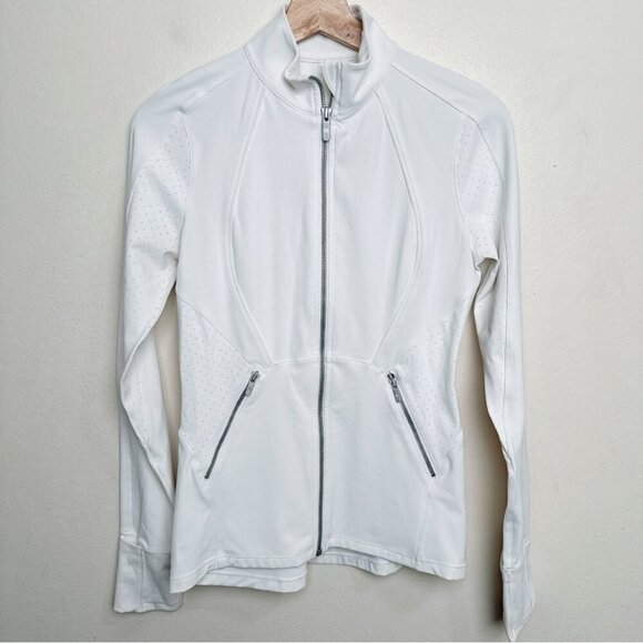 Lululemon Womens Size  6 Sleek Essentials Jacket White - Picture 2 of 16